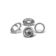 Silver Metal Open Ring Prong Snap Buttons, Snap Fasteners for Baby Clothing,  Dolls Clothes, Gripper Stud Snaps, No Sew 25 Sets 