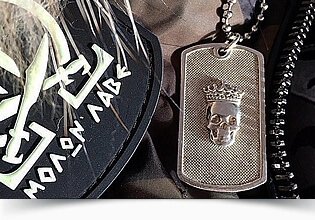 Diamond Engraved Dog Tags - Stainless Steel